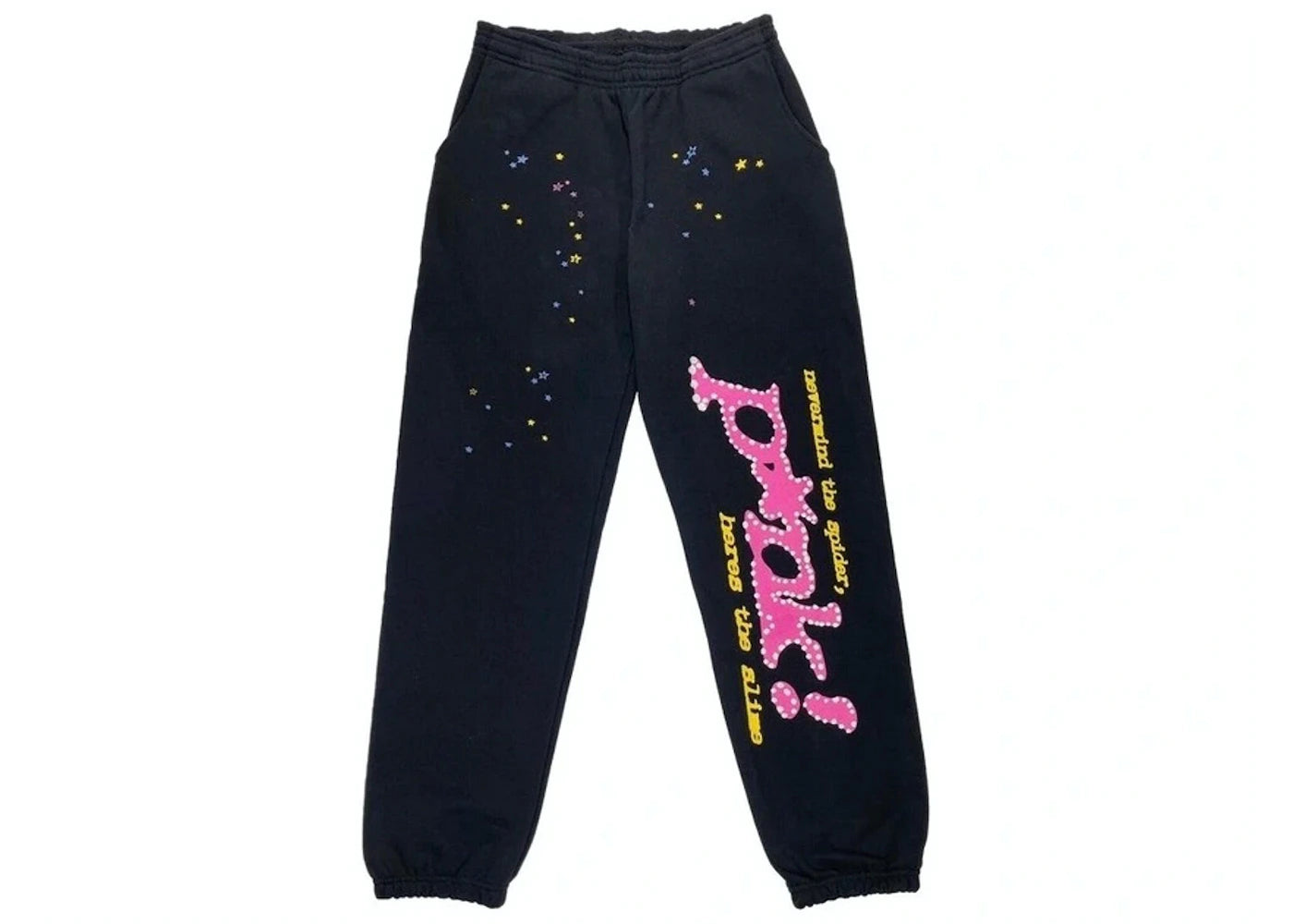 SP5DER P*NK SWEATPANTS BLACK