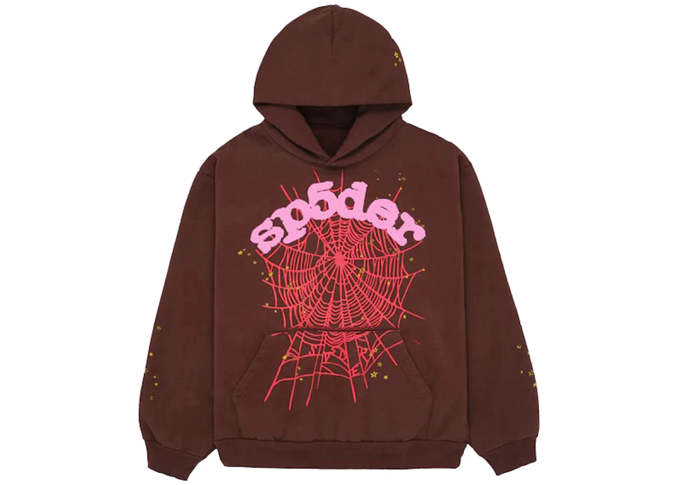 SP5DER 555555 HOODIE BROWN