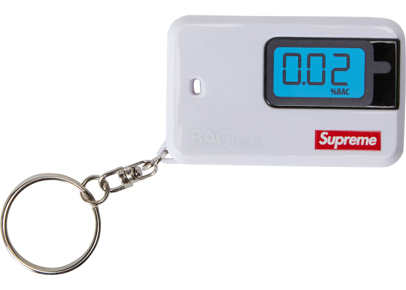 SUPREME BACTRACK GO BREATHALYZER KEYCHAIN "WHITE"