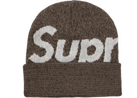 SUPREME BIG LOGO BEANIE FW21 "BROWN"