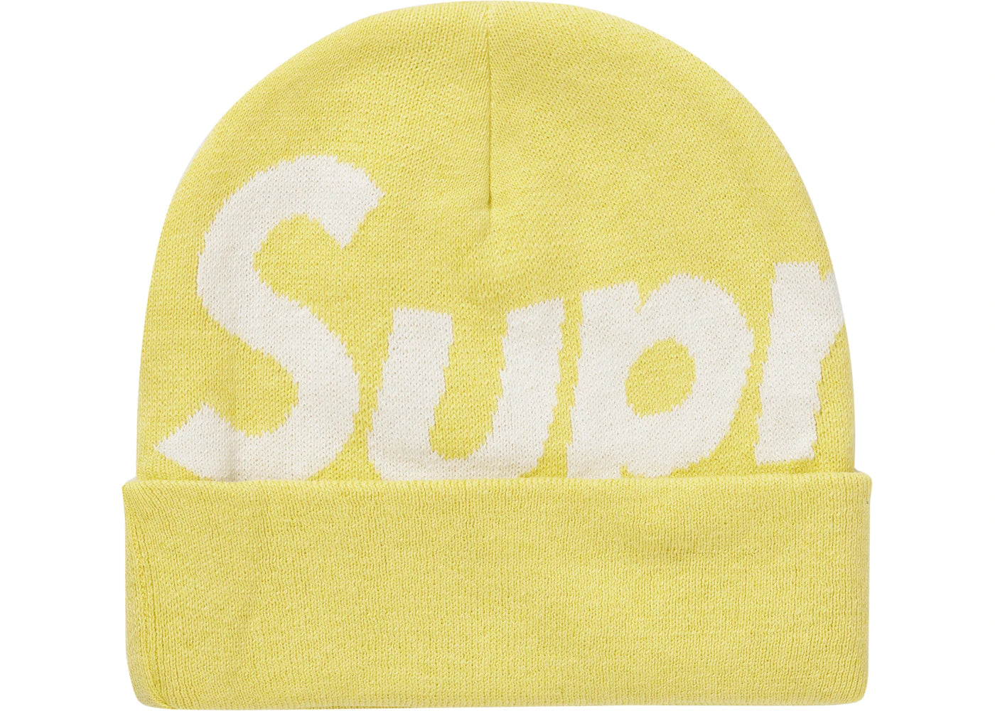 SUPREME BIG LOGO BEANIE FW21 "YELLOW"