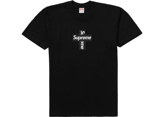 SUPREME CROSS BOX LOGO TEE BLACK