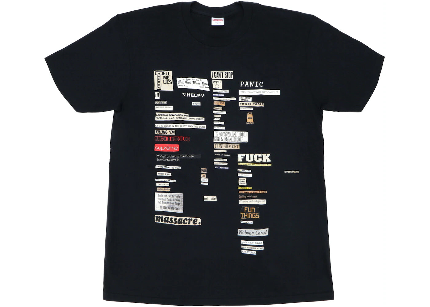 SUPREME CUTOUTS TEE BLACK