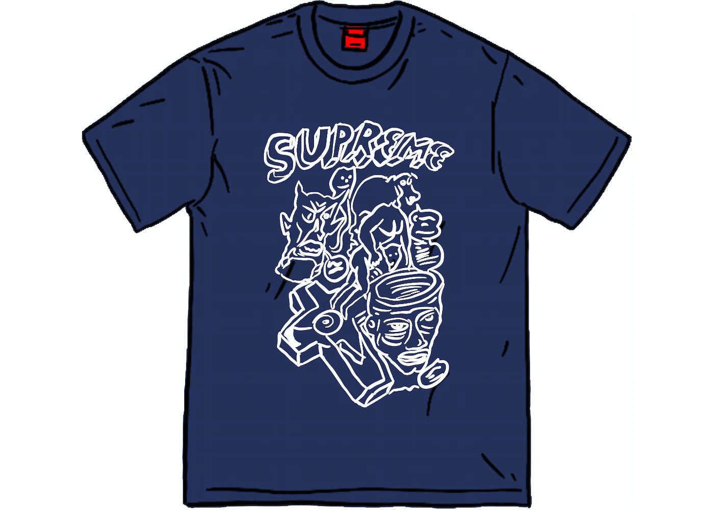 SUPREME DANIEL JOHNSTON TEE NAVY