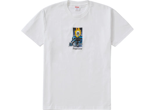 SUPREME GHOST RIDER TEE WHITE