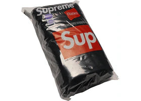 SUPREME HANES SOCKS (4 PACK) "BLACK"