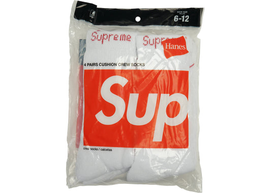 SUPREME HANES SOCKS WHITE