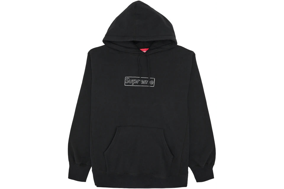 SUP X KAWS CHALK LOGO HOODIE "BLACK"