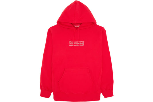 SUP X KAWS CHALK LOGO HOODIE "RED"