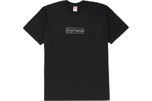 SUPREME KAWS CHALK LOGO TEE "BLACK"