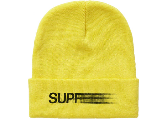 SUPREME MOTION LOGO BEANIE "YELLOW"