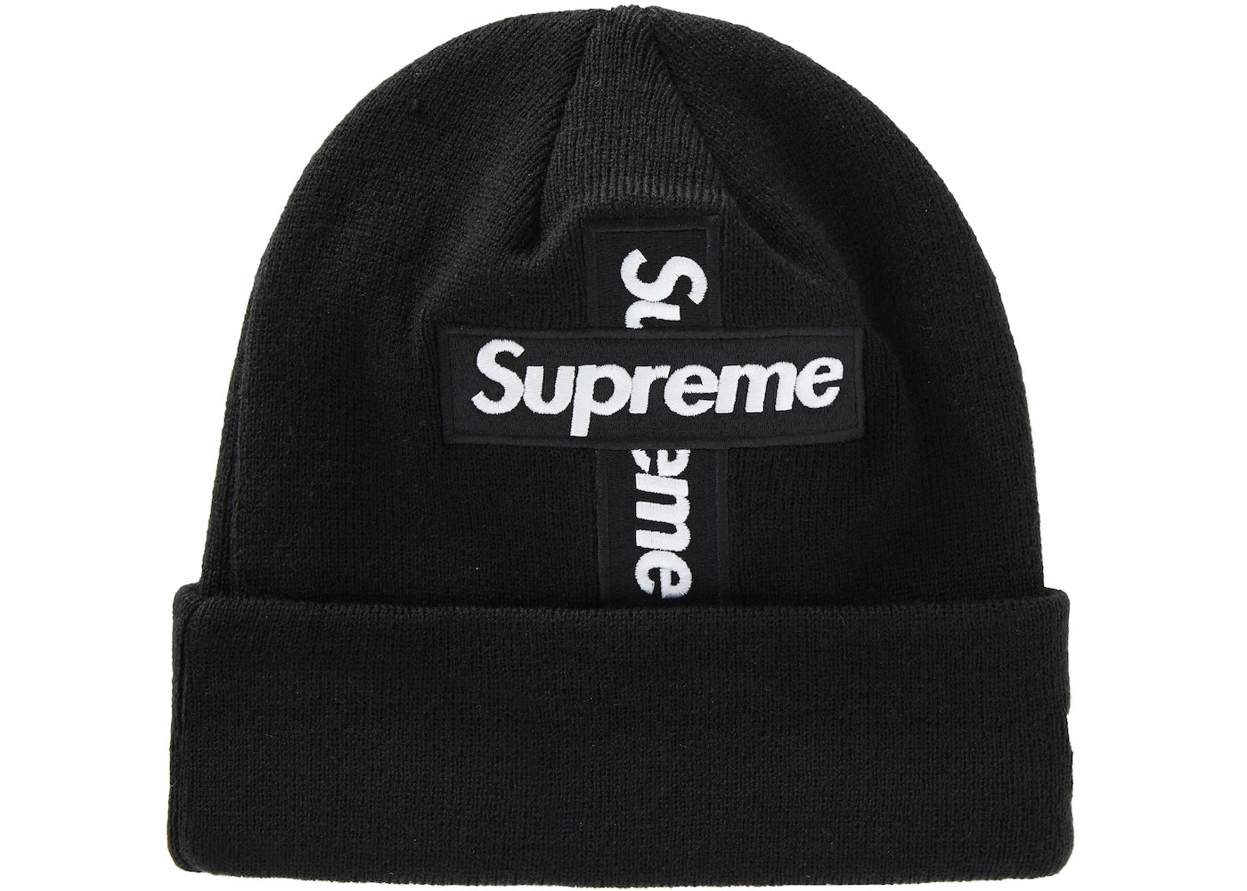 SUPREME BOX LOGO BEANIE "BLACK/RED"