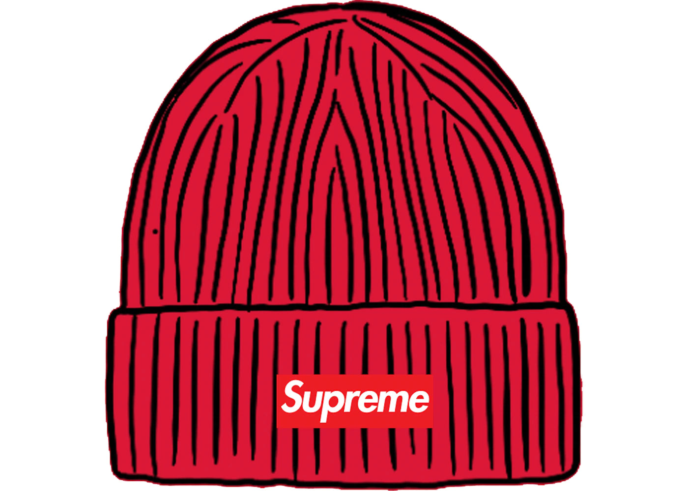 SUPREME OVERDYED BEANIE "RED"