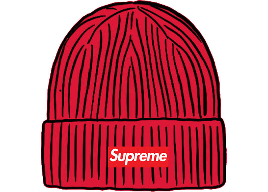 SUPREME OVERDYED BEANIE "RED"