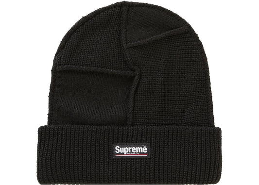 SUPREME PANELED SEAM BEANIE "BLACK"