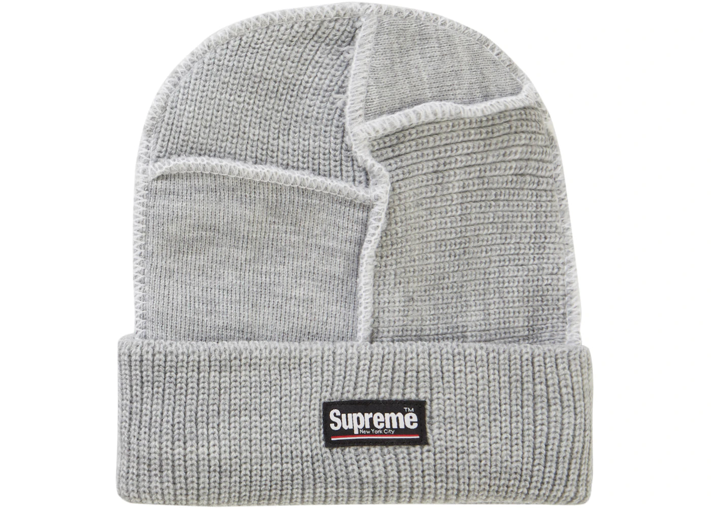 SUPREME PANELED SEAM BEANIE "HEATHER GREY"