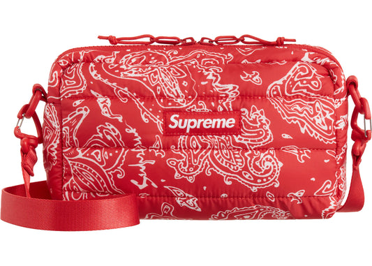 SUPREME PUFFER SIDE BAG FW22B18 "RED PAISLEY"