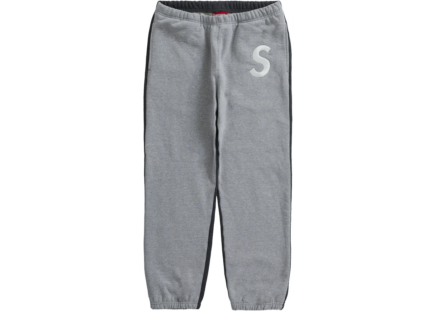 SUPREME S LOGO SPLIT SWEATPANTS "HEATHER GREY"