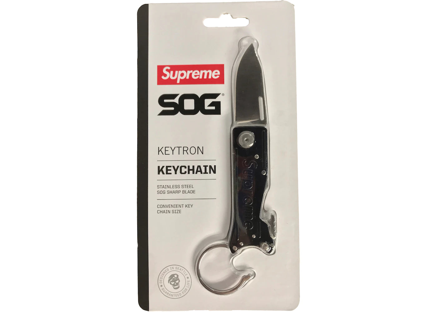 SUPREME SOG KEYTRON FOLDING KNIFE "BLACK"