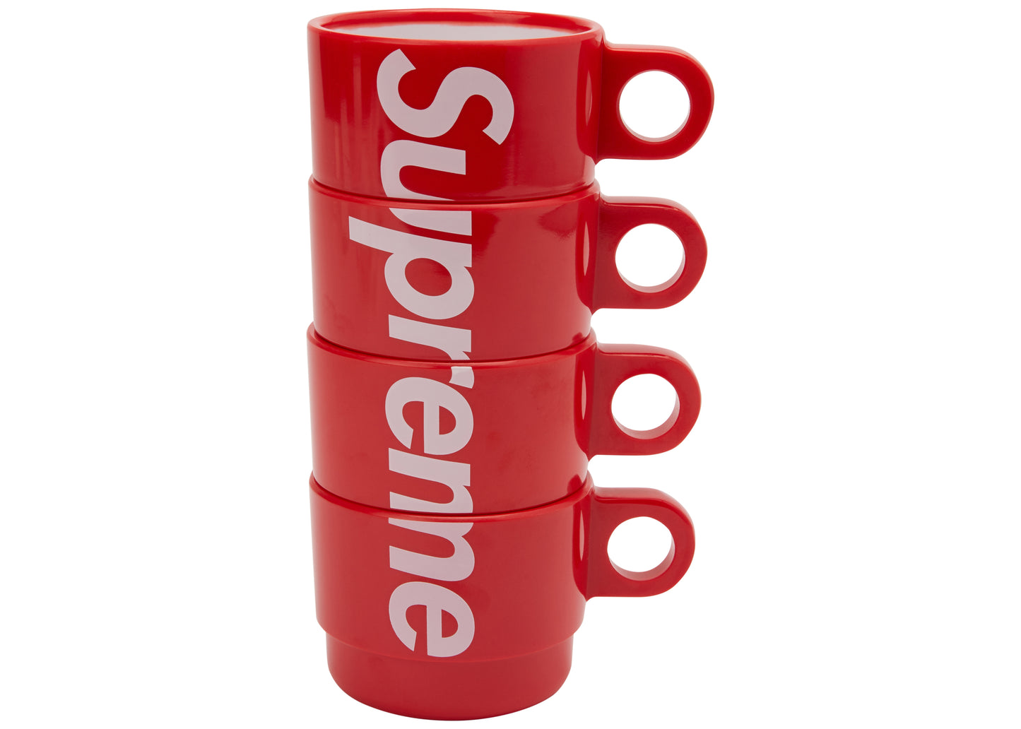 SUPREME RED STACKING CUPS (SET OF 4)