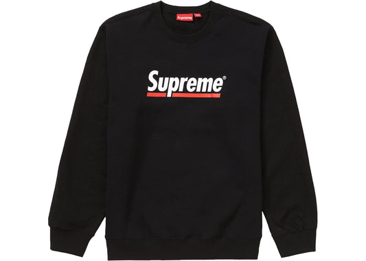 SUPREME UNDERLINE CREWNECK "BLACK"