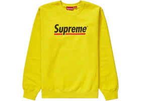 SUPREME UNDERLINE CREWNECK "YELLOW"