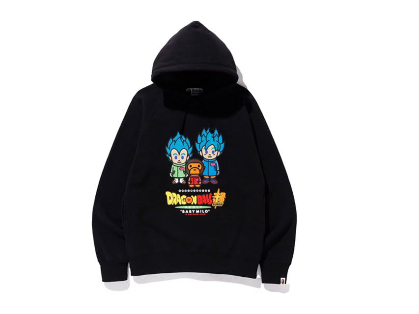 BAPE X DRAGON BALL SUPER SON GOKU & VEGETA PULLOVER HOODIE (KIDS) "BLACK"