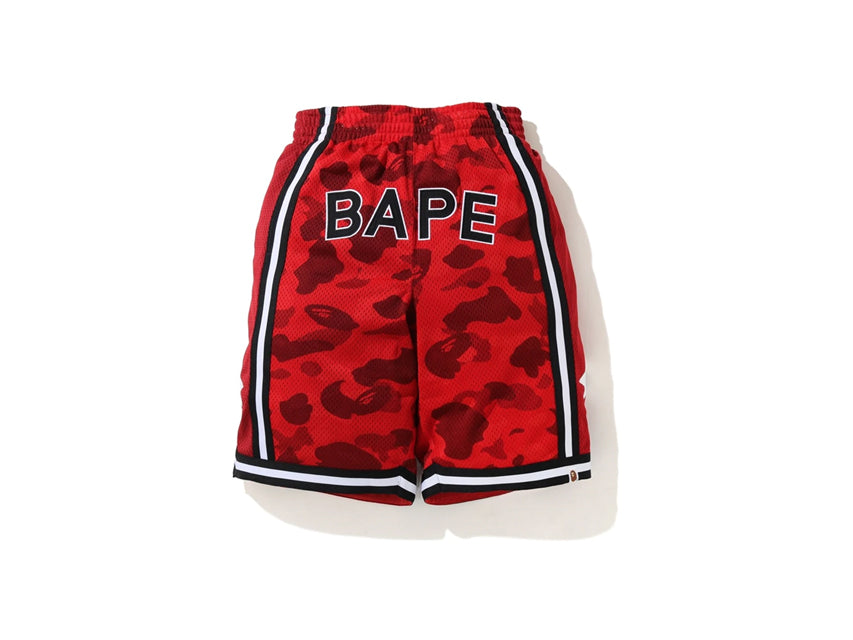 BAPE CAMO WIDE BASKETBALL SHORTS "RED CAMO"