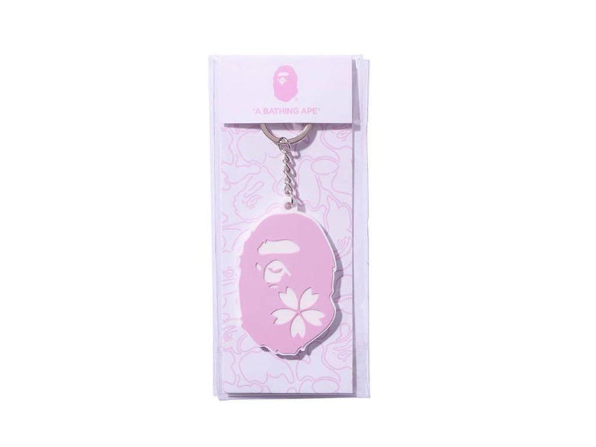 BAPE APE HEAD SAKURA KEYCHAIN "PINK"