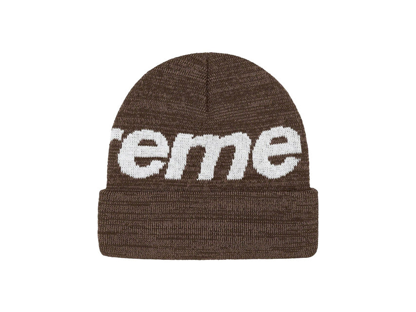 SUP BIG LOGO BEANIE FW21 "BROWN STATIC"