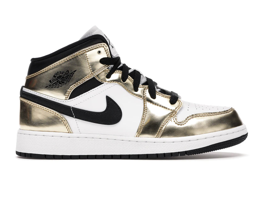 AIR JORDAN 1 MID SE GS "METALLIC GOLD"