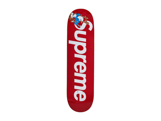 SUPREME SMURFS SKATEBOARD DECK "RED"