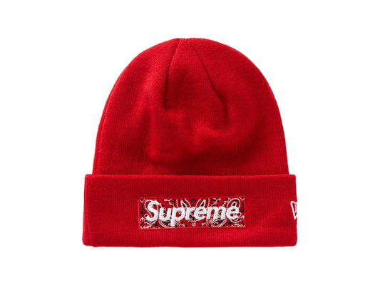 SUP NEW ERA BANDANA BOX LOGO BEANIE FW19 "RED"