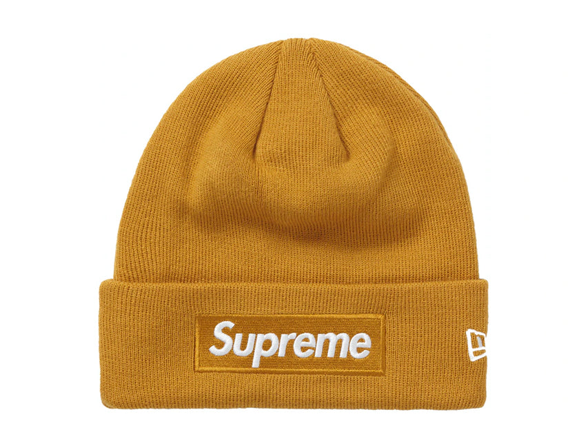 SUPREME NEW ERA BOX LOGO BEANIE FW21 "LIGHT MUSTARD"