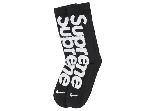 SUPREME NIKE LIGHTWEIGHT CREW SOCKS "BLACK"