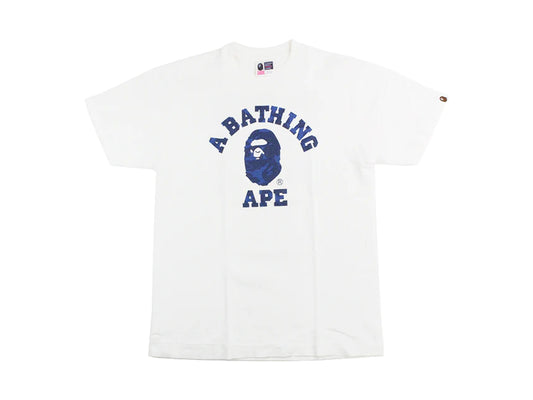 BAPE COLLEGE/ASNKA PURPLE TEE "WHITE"