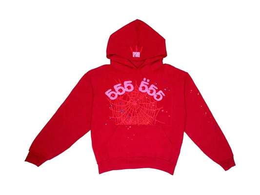 SP5DER 555555 HOODIE "RED"