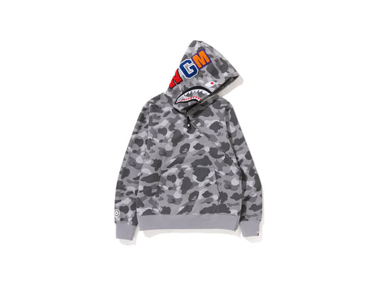 BAPE SHARK WGM HOODIE "HONEYCOMB GREY CAMO"