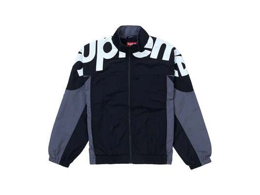 SUPREME SHOULDER LOGO TRACK JACKET BLACK/GREY