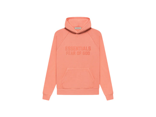FEAR OF GOD ESSENTIALS HOODIE "CORAL"