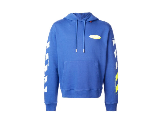 OFF WHITE DIAGONAL STRIPE HOODIE "SPACE OUT BLUE"