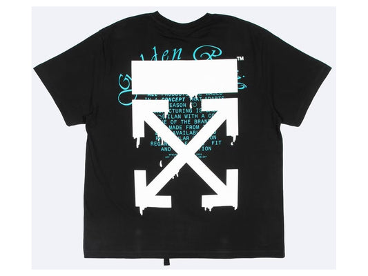 OFF WHITE DRIPPING FLOWER ARROWS TEE "BLACK"