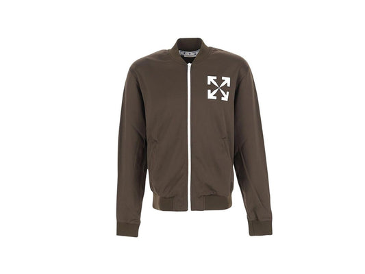 OFF WHITE ARROWS LOGO TRACK JACKET "BROWN"