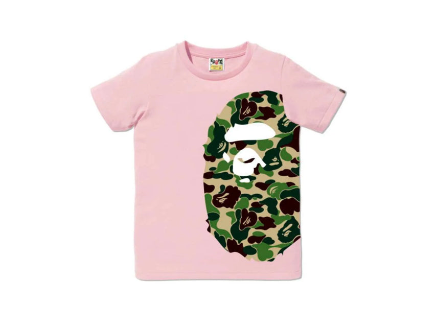 BAPE SIDE APE HEAD ABC GREEN CAMO TEE "PINK"