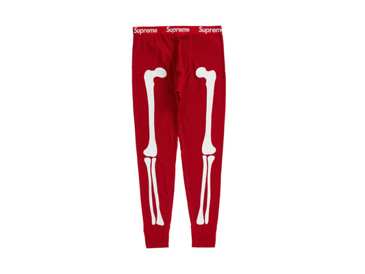 SUPREME BONES THERMAL PANTS "RED"